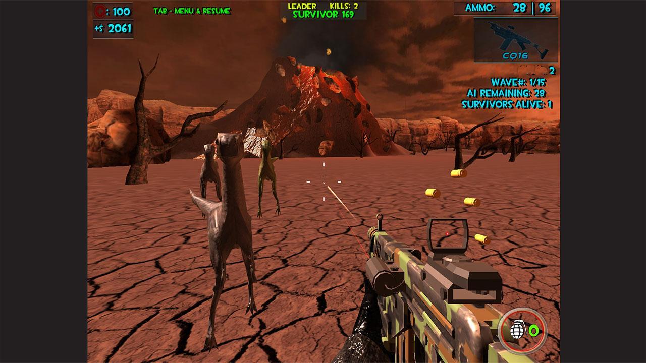 Shooting Dinosaurs Survival Vulcan Multiplayer For Android Apk Download - new game that i made called dinosaur survival roblox