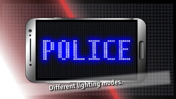 Police Lights LED Affiche