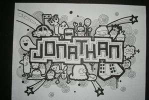 Ideas del diseño del nombre del arte del Doodle captura de pantalla 3