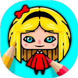 Boneca 💖 livro de colorir para meninas