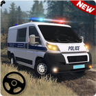 Police Van Hill Driving Games icône