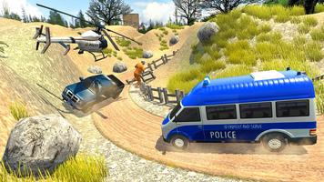 Police Van Hill Driving Games Cartaz