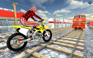 Stunt Bike vs Speed Train Game screenshot 2