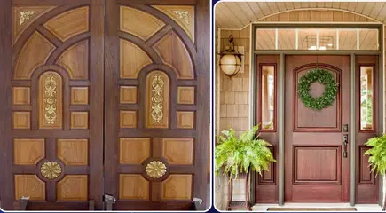 Baixar design de porta de madeira dupla APK