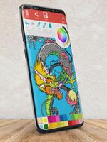 Dragon - Livres de coloriage pour adultes capture d'écran 1