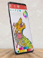 Dragon - Livres de coloriage pour adultes capture d'écran 2
