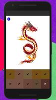 Dragons X - Pixel Art Color By Number For Adults captura de pantalla 3