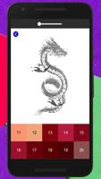 Dragons X - Pixel Art Color By Number For Adults Ekran Görüntüsü 2