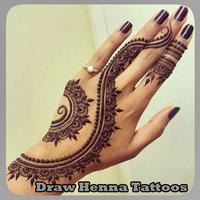 Dibujar tatuajes de henna Poster