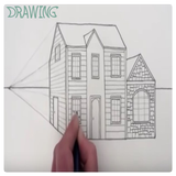 Drawing Modern House Step By S icon
