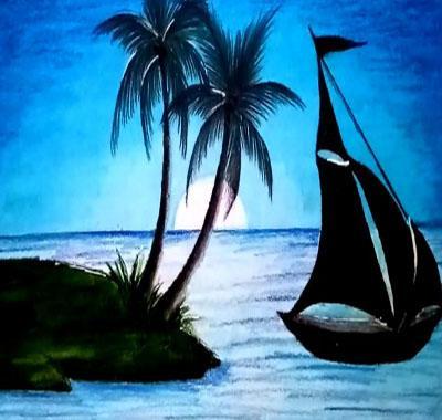 Drawing Scenery Moonlight For Android Apk Download Love birds scenery drawing with oil pastels / moonlight drawing. drawing scenery moonlight for android