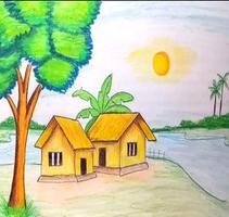 Drawing Scenery Village screenshot 2