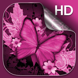 Papillon Rose Fond D'ecran icône