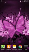 Papillon Rose Fond D'ecran Affiche