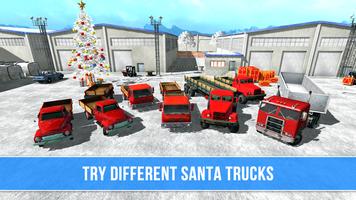 Trucker Christmas Santa Delivery Cartaz
