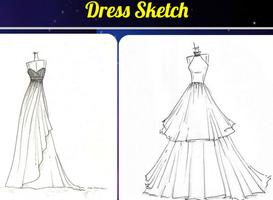 Sketch Dress Affiche