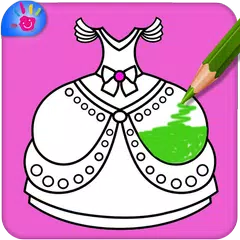 Dresses Coloring Pages Glitter
