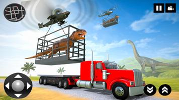 Dino Transporter Truck Driving Affiche