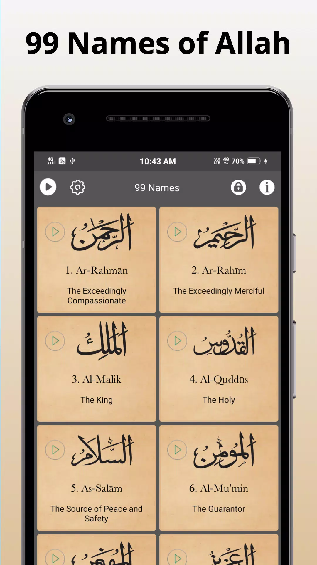 99 Noms d'Allah - Dhikr Islami APK pour Android Télécharger