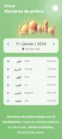 Calendrier & Prière Islam App capture d'écran 1