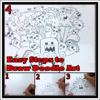 Easy Steps to Draw Doodle Art پوسٹر