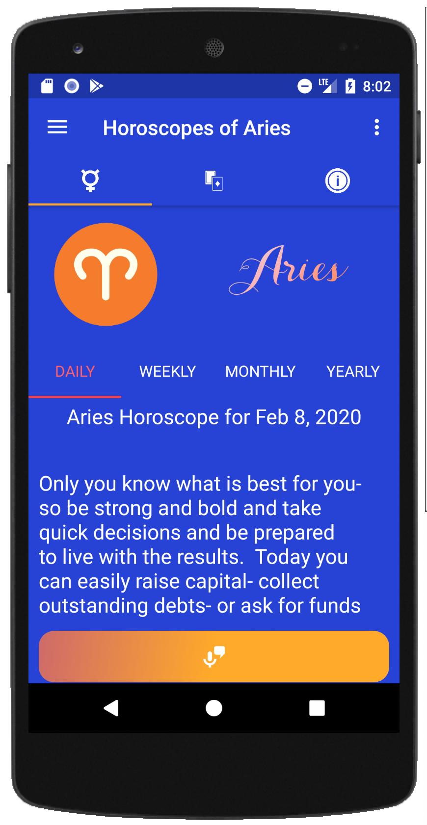 Aries horóscopo de hoy, Cartas del tarot Android के लिए APK डाउनलोड करें