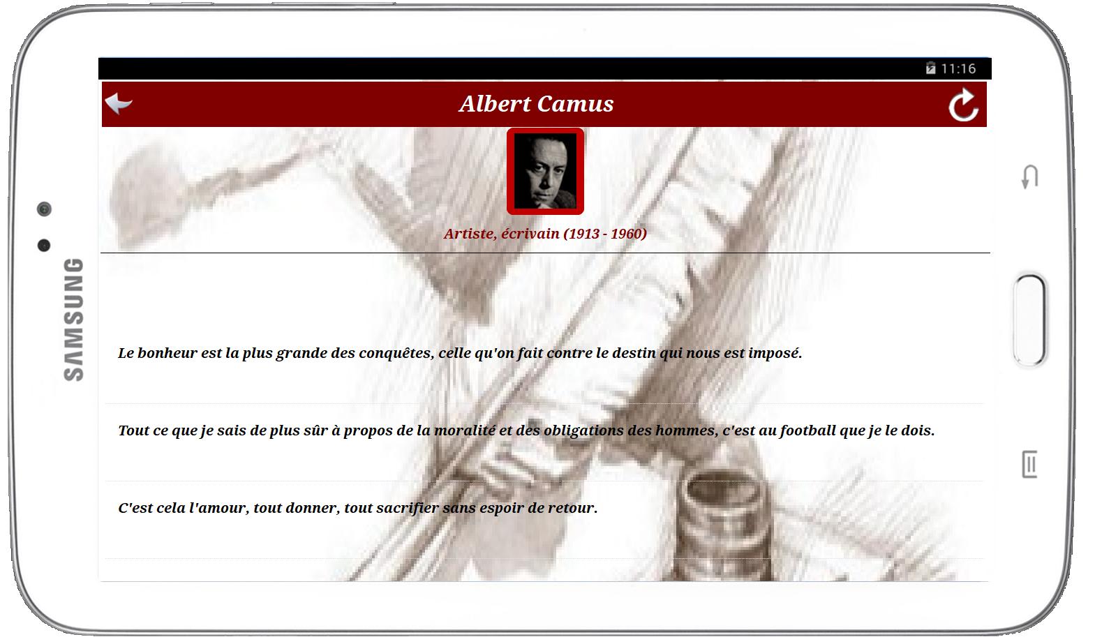 Citations De Albert Camus For Android Apk Download