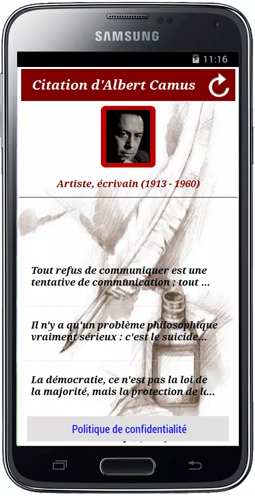 Citations De Albert Camus For Android Apk Download