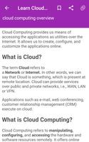 برنامه‌نما Learn Cloud Computing عکس از صفحه