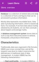 Learn DBMS स्क्रीनशॉट 1