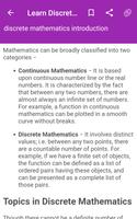 Learn Discrete Mathematics capture d'écran 1
