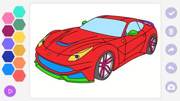 Car Coloring Book for Kids پوسٹر