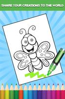 Butterfly Coloring Book syot layar 2