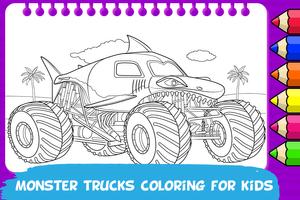 Monster Truck Coloring poster