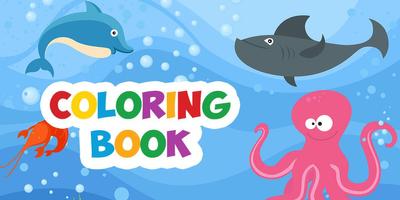 Sea Animals Coloring スクリーンショット 3