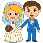 Bride & Groom Wedding Coloring icon