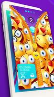 Emoji Zip Lock Screen poster