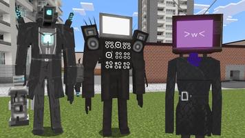 TVman Mod Skibidi Minecraft PE الملصق