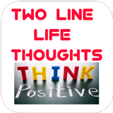 Two line life thoughts icon