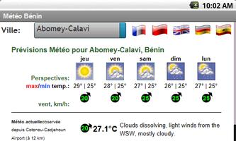 Météo Bénin تصوير الشاشة 3