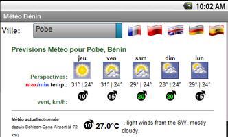 Météo Bénin Affiche