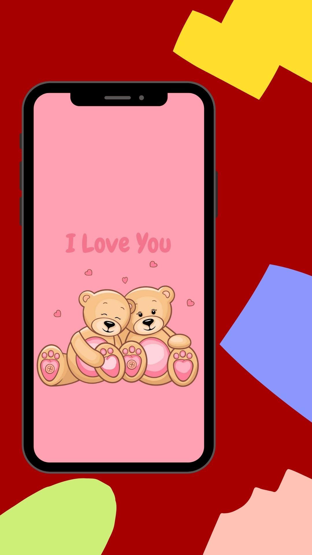 cute animated love wallpaper for mobile phone