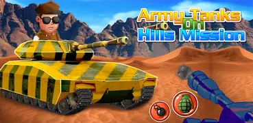 Army Tanks On Hills Mission: Armored Enemies Shoot