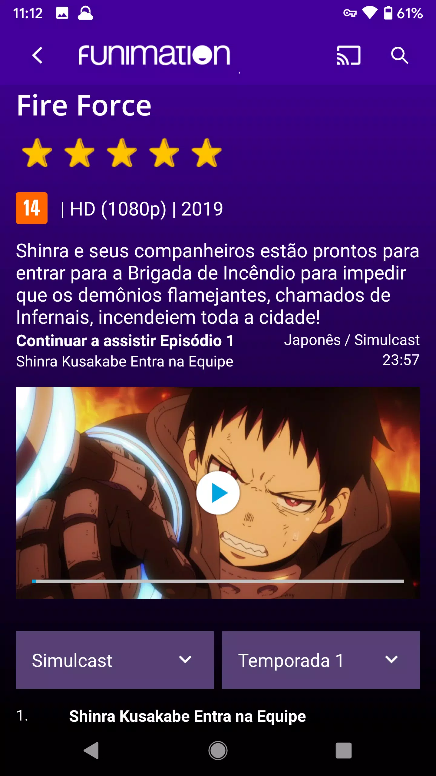 Fire Force Shinra Kusakabe Entra na Equipe - Assista na Crunchyroll