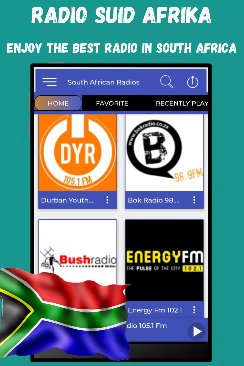 Descarga de APK de Radio Suid Afrika + All South African Radio Live para  Android