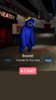 FNF Rainbow Blue Mod Test الملصق