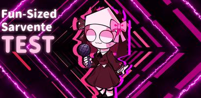 FNF  cute  mod Fun-sized Sarv character test الملصق
