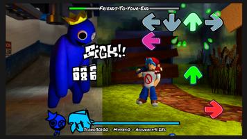 FNF X rainbow 2 blue game MOD Affiche