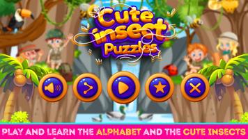 Cute Insects Puzzles For Kids постер