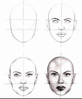 Gesichtszeichnung Schritt für Schritt Plakat